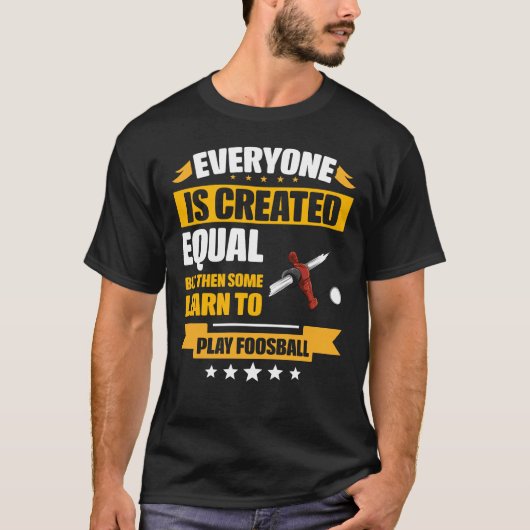 Sommigen leren tafelvoetbal grappig te spelen t-shirt (Voorkant)