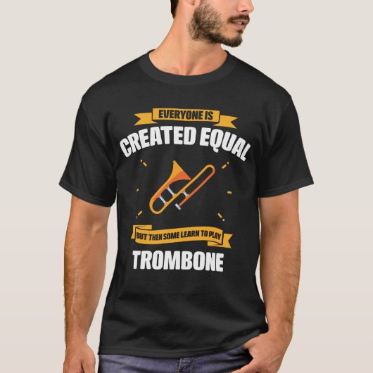 Sommigen leren trombone grappig spelen t-shirt (Voorkant)