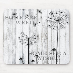 Sommigen zien een onkruid muismat