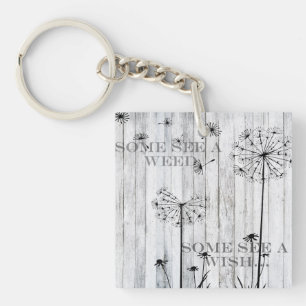 Sommigen zien een onkruidachtige acrylSleutelhange Sleutelhanger