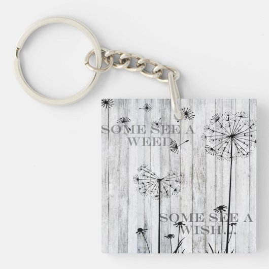 Sommigen zien een onkruidachtige acrylSleutelhange Sleutelhanger (Voorkant)