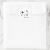 Sommigen zien een wens, sommigen zien andelions vierkante sticker (Tas)