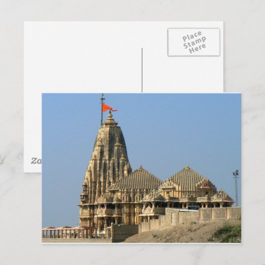 SOMNATH TEMPLE GUJARAT INDIA BRIEFKAART (Voorkant / Achterkant)