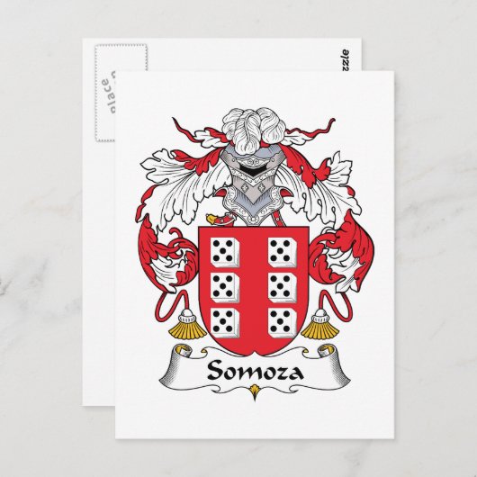 Somoza Family Crest Briefkaart (Voorkant / Achterkant)