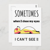 "Soms als ik mijn ogen sluit" Grappige hond Briefkaart (Voorkant / Achterkant)