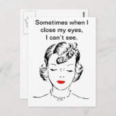 Soms als ik mijn ogen sluit, kan ik niet zien. briefkaart (Voorkant / Achterkant)