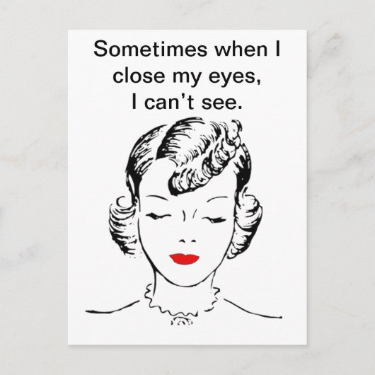 Soms als ik mijn ogen sluit, kan ik niet zien. briefkaart (Voorkant)