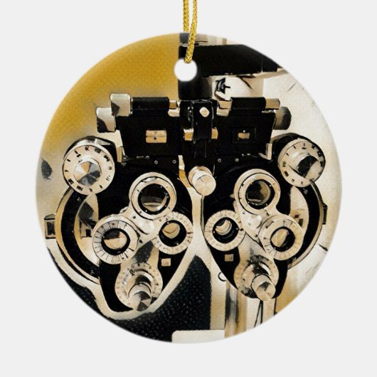 Soms Artistieke Optometriemexamenlenzen Keramisch Ornament (Voorkant)