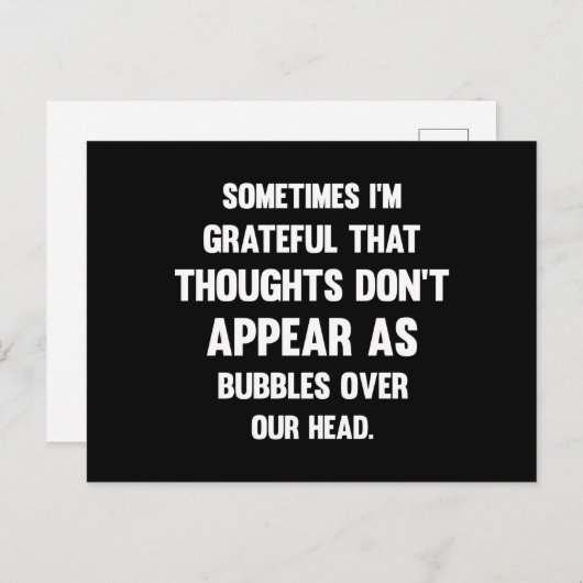 Soms ben ik dankbaar...| Funny t-shirt | HUMOR Briefkaart (Voorkant / Achterkant)