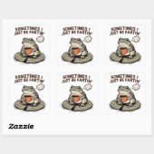 Soms ben ik gewoon een grappige kikker die losgesl vierkante sticker (Vel)