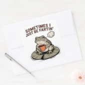 Soms ben ik gewoon een grappige kikker die losgesl vierkante sticker (Envelop)