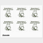 Soms ben ik gewoon een grappige kikker die ontspoo vierkante sticker (Vel)