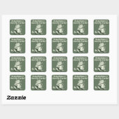 Soms ben ik gewoon een grappige kikker die scheetj vierkante sticker (Vel)