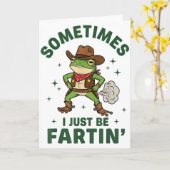 Soms ben ik gewoon een grappige scheet Western Cow Kaart (Gele Bloem)