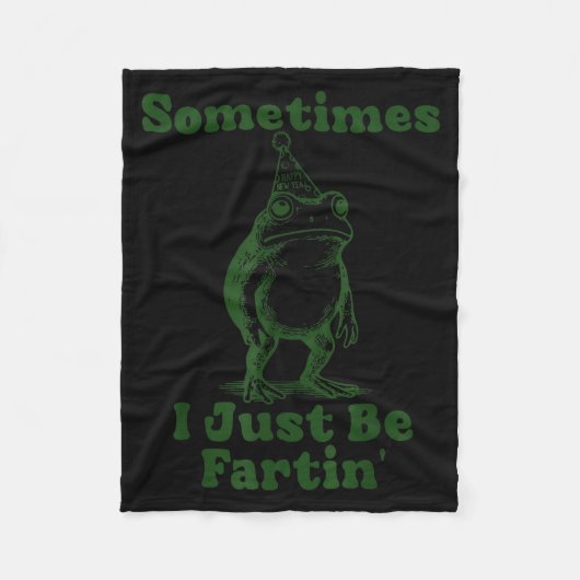 Soms ben ik gewoon een scheet latende kikker Funny Fleece Deken (Voorkant)
