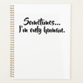 Soms...ben ik slechts menselijk planner (Voorkant)