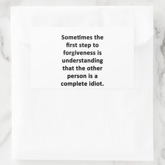 Soms de Eerste Stap Rechthoekige Sticker (Tas)