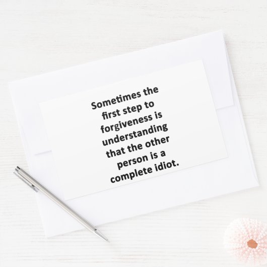 Soms de Eerste Stap Rechthoekige Sticker (Envelop)