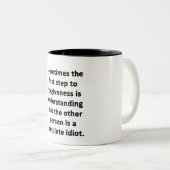 Soms de Eerste Stap Tweekleurige Koffiemok (Voorkant rechts)