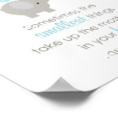 Soms de kleinste dingen (blauw olifant) poster (Hoek)