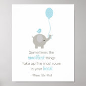 Soms de kleinste dingen (blauw olifant) poster (Voorkant)