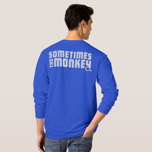 Soms de lange T-shirt van de aap Mannen (Achterkant volledig)