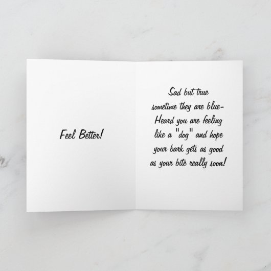 SOMS DINGEN ZIJN BLAUW! GOED KRIJGEN KAART (Binnen)