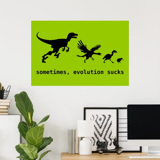 Soms, Evolution Sucks Poster (Thuiskantoor)