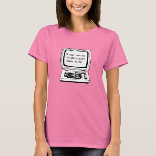 SOMS GAAT MIJN COMPUTER NAAR MIJ T-SHIRT (Voorkant)