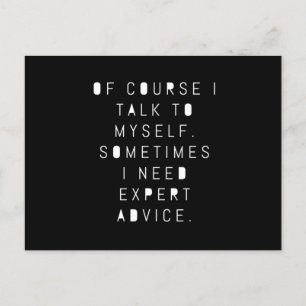 Soms heb ik deskundige adviseur Humor nodig Briefkaart