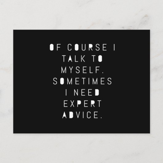 Soms heb ik deskundige adviseur Humor nodig Briefkaart (Voorkant)
