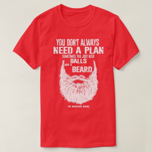 Soms heb je niet altijd een plan nodig t-shirt (Design voorkant)
