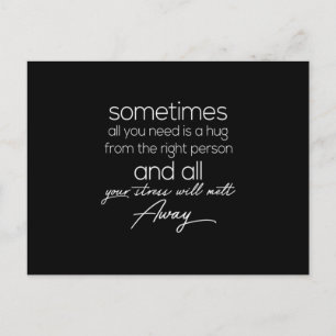 soms hebben we alleen maar een knuffel van rechts  briefkaart