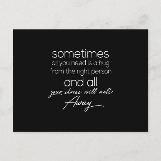 soms hebben we alleen maar een knuffel van rechts briefkaart (Voorkant)