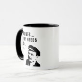 Soms...heeft de geschiedenis een duwtje nodig mok (Voorkant links)