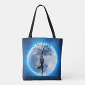 "Soms het beste om te doen" Blue Moon Yoga Tote Bag (Achterkant)