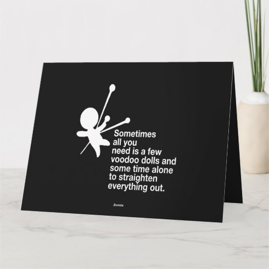 Soms is alles wat je nodig hebt Voodoo Dolls Funny Kaart (Achterkant)