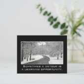 Soms is een omweg een leermoment briefkaart (Staand voorkant)