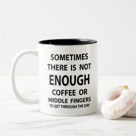 Soms is er Niet Genoeg Koffie Tweekleurige Koffiemok