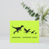 Soms is evolutie klote briefkaart (Staand voorkant)