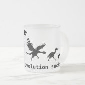 Soms is evolutie klote matglas koffiemok (Voorkant rechts)