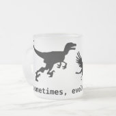 Soms is evolutie klote matglas koffiemok (Voorkant links)