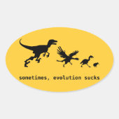 Soms is evolutie klote ovale sticker (Voorkant)