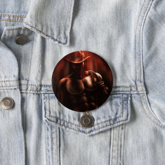 Soms is het de hel - Cowboy Ronde Button 7,6 Cm (In situ)