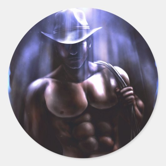 Soms is het de hemel - Cowboy Ronde Sticker (Voorkant)