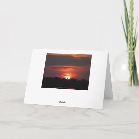 Soms is het leven hard, maan en zonsondergang kaart (Achterkant)