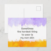 Soms is het moeilijkste om te draag mijn eigen ski briefkaart (Voorkant / Achterkant)