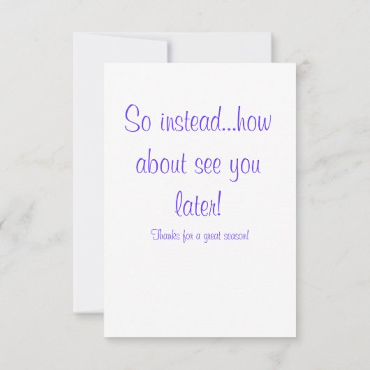 Soms is het zo moeilijk om afscheid te nemen kaart (Achterkant)