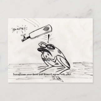 Soms is je eten het gewoon niet met je eens! briefkaart