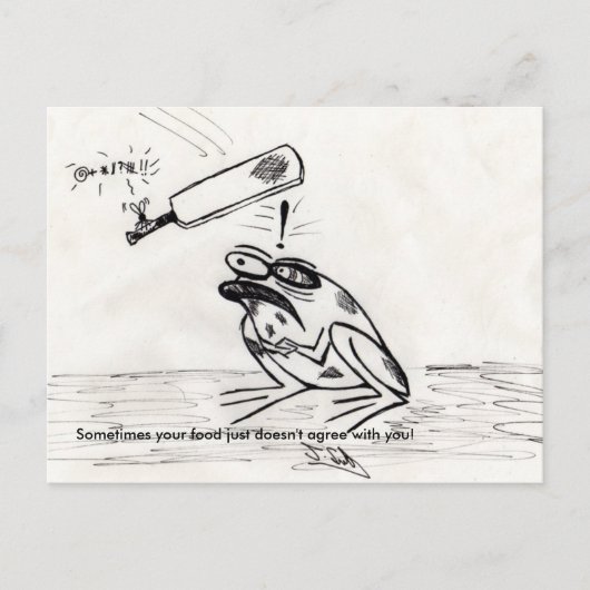 Soms is je eten het gewoon niet met je eens! briefkaart (Voorkant)
